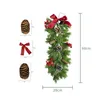 Flores decorativas 2023 Garland de Natal 190cm Decoração de inverno Videira Fake for Home Room Tree Decor