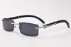 Carti メガネブランドデザイナーサングラス男性女性パイロット偏光サングラスリムレススクエア UV400 眼鏡サングラスゴールドメタルフレーム木製ポラロイド眼鏡