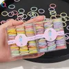 100 st/set Cute Girls Ribbon Elastic Hair Bands Scrunchies Ponytail Holder Rubber Bands Hair Ties Sweet Kids Hair Rope Hair Accessories 1839