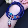 Strand Lapis Lazuli For Women 4.5mm Multi Bracelet Brave Troops Pendant Healing Gift