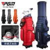 PGM straight universal four-wheel golf bag men's and women's telescopic bag brake flat push bag