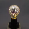 5pcs/로트 3D 불꽃 놀이 LED 전구 크리스마스 트리 축제 조명 분위기 장식 공 유리 E27 85V-265V