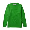 Herrtröjor Spring Autumn Green Crewneck Sweatshirt Löst överdimensionerade streetwear män långärmad pullover topp för par sudadera de hombre