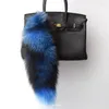 Keychains 4 Colors Large Real Tail Keychain Fur Tassel Car Key Ring Bag Charm Fashion Chains