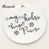 Naszyjniki wisiorka Przylot „Moje dzieci mają łapy” biżuterię miedzianą naszyjnik na brelozę Śliczny prezent szczeniaka dla miłośnika psów dla zwierząt domowych