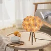 Table Lamps Rose Shape Light Beside Desk Lamp Night With Tripod NightStand For Wedding Bedroom Reading Room Decorations