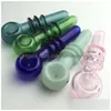 Tubos de fumantes colorf vidro cubo de vidro para rosa verde azul grosso grosso unhas unhas secas ervas de tabaco entrega de gota home jardim house sundr dhtfg