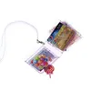 Korthållare 1pc modeflickor plånbok PVC transparent vattentät liten myntväska kredit affärs -ID -hållare påse för pojkar gåva