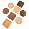 Tea Coffee Cup Pad Square Round Durable Drinking Cup Mat Placemats Decor Home Table Heat Resistant Wood Coasters SN717