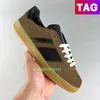 Sapatos de grife casuais masculinos de luxo Moda xAD Gazelle Sneaker Homens e mulheres Sapatos de grife camurça branca couro preto veludo azul