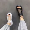 Sandalen sandalen vrouwen zomer mode dikke bodem ademende Eugene garen mesh magische pasta Romeinse sandalen haaklus 230306