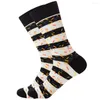 Women Socks Striped Knit Woman Plus Size Thigh High Printed Long Unisex Spring Autumn Cotton Stockings Foundation