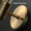 Wall Lamp Copper Luxury Postmodern Golden Living Room Glass Lampshade Sconce Bedroom LED Lights Decor Bathroom Mirror Headlight