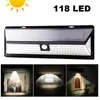 118 LED Solar Wall Lights Outdoor Waterproof With Motion Sensor Solar Motion Lights Outdoor Ease to-Install Front Door Yard Garage Trädgård uteplats däck oemled