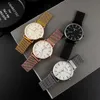 Relógios de pulso soltar moda masculino simples assiste ímã Fuckle Business Mens Clock Quartz Wrist Watch RELOJ HOMBRE REGROGIO MASCULINO 2023