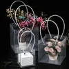 Clear PVC Gift Bags Met Handvat Baby Shower Bruiloften Gunst Transparante Gift Wrap Bag Herbruikbare Bloem Boeket Inpaktas TH0763