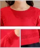 Damenpullover Strickpullover Frauen Mesh-Nähte Sexy Spitzenpullover Pullover Mode Lose Stickerei O-Ausschnitt Pullover Tops Feminin 123HP 230306