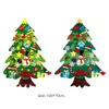 Christmas Decorations Felt Tree Sticker With Light Cartoon Pattern Xmas Party Restaurant Shop Showcase Decor Year Toy For KidsChristmas Deco