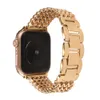 أشرطة الفولاذ المقاوم للصدأ شريط الحب سلسلة صغيرة البخور فرق الرياح معصم سوار فاخر ل ​​Apple Watch 38/40/41mm 42/44/45/مم لحزام IWatch Series 3 4 5 6 7 8