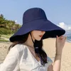 ワイドブリムハットバケツ帽子日本と韓国ビッグブリムハット女性春と夏の折りたたみ式旅行日帽子太陽帽子ソリッドカラーカジュアルフィッシャーマンハット230306
