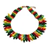 Choker Boho Collier de perles Bohème Africain Chunky Perles Colorées Déclaration Cadeau Clavicule Bijoux