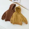 Jackets Children's Clothing Spring And Autumn Boys Girls Cardigan Sweater Fleece Hooded Children Toddler Baby Brushed Coat