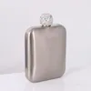 Stainless Steel Hip Flask With Diamond Lid Ladies Outdoor Portable Square Hip Flask Mini Pocket Flask 5 Colors Wholesale