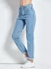Женские джинсы Harem Pants Винтажные джинсы с высокой талией Женщины женские джинсы полная джинса
