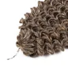 Perruques Synthétiques Fashion Idol Passion Twist Crochet Cheveux Afro Crépus Bouclés Bundles 3 Pcs Vague D'eau Tressage Synthétique Blonde 230227