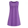 Casual Dresses Women's Spring And Summer Pajamas Button Pleated Vests Sleeveless S Dress Women