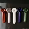 Hosahs Multicolor Smoke Pot Glass Bongs Tillbehör Glas rökrör Färgglada mini Multi-färg Handrör Bästa skedglasrör