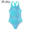 One-Pieces 4-16 Years Girls Swimsuit Summer Brazilian Beach Swimming Suits Wear Shoulder Straps One-Piece Swimsuits for Kids Girls Swimwear