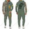 Herrspårsfall Mr.Wonder ukrainsk kamouflage Militärstil tryckt 3D -träningsdräkter Men Spring Hoodie Sours Sportswear Male Zip Streetwear 230306