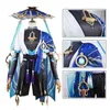 Costumes de anime Genshin Impact Cosplay Vem Wig Scaramouche Cosplay Come Genshin Impact Come Wig Full Set Without Cap Z0301