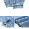 Jeans femininos de alta qualidade Jeans de algodão calça de jeans de perna larga Femme Black Blue Streetwear Baggy Straight Design Tousers Woman XXL 230306