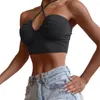 Canottiere da donna Canotte da donna sexy Canotte estive Canotte da donna elastiche Canotta Canotta senza maniche Halter Bralette Canotta T