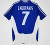 Top 2004 Retro Soccer Jerseys GREECES Charisteas Tsiartas Nikolaidis Zagorakis Karagounis Home Blue White Away Vintage Jersey For Men Classic Football Shirts S-2XL