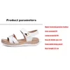 Sandaler woizgic kvinnliga kvinnliga damer Mor äkta läderskor Sandaler Flatser Mjuk krok Loop Korean Bling Summer Beach Size 35-40 230306