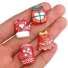 Christmas Decorations 20 Pcs Stocking / Gift Box Resin Holiday Home Mini Mold Mixed Crafts Red