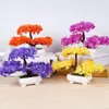 Dekorativa blommor Attraktiv bärbar simulering Krukväxter DIY BONSAI för hushåll