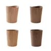 Poubelles 9L Poubelle Ronde En Bois Massif Naturel Poubelle Simple Ménage Sans Couvercle Cuisine Bureau el Outils De Nettoyage 230306