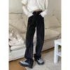 Jeans feminino Black Vintage Jeans Alta Cantura High Summer Wide Denim Trousher Baggy Harajuku Street Fashion Design Straight Jeans 230404