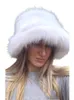 Wide Brim Hats Bucket Hats CHRONSTYLE Winter Warm Fur Bucket Hats For Women Outdoor Hat Soft Fleece Fisherman Cap Korean Fashion Chic Lady Causal Caps 230306