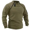 Heren Hoodies Sweatshirts Heren Tactische buitenjack Stand Stand Kraag vaste trui jachtkleding Warm Zipper pullover man Herfst Winter Male thermische jas 230303