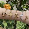 Roestvrijstalen eerste armbanden dikke ketting hoofdletter bedelarmband voor meisjes verjaardagssieraden