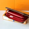 Designer-Luxus-Geldbörsen aus Leder für Damen mit roten und weißen Punkten, Zippy-Damenbrieftasche M81864, M81980, M81865