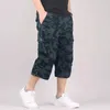 Shorts voor heren Knielange cargoshorts Heren Zomer Casual Katoenen rijbroek met meerdere zakken Cropped korte broek Militaire camouflageshorts 230306