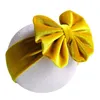 Hair Accessories Cloth Elastic Big Bow Band Gold Velvet Baby Holiday Circle