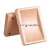 Party Favor High Quality Natura Wooden Bathroom Shower Soap Box Dish Storage Plate Drain Tray Holder Case For Bath Drop Delivery Hom Dhutn