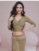 Stage Wear 2023 Summer Women's Elegant Belly Dance Clothes Nybörjare Oriental Practice Suit Group Performance Dancewear E22238